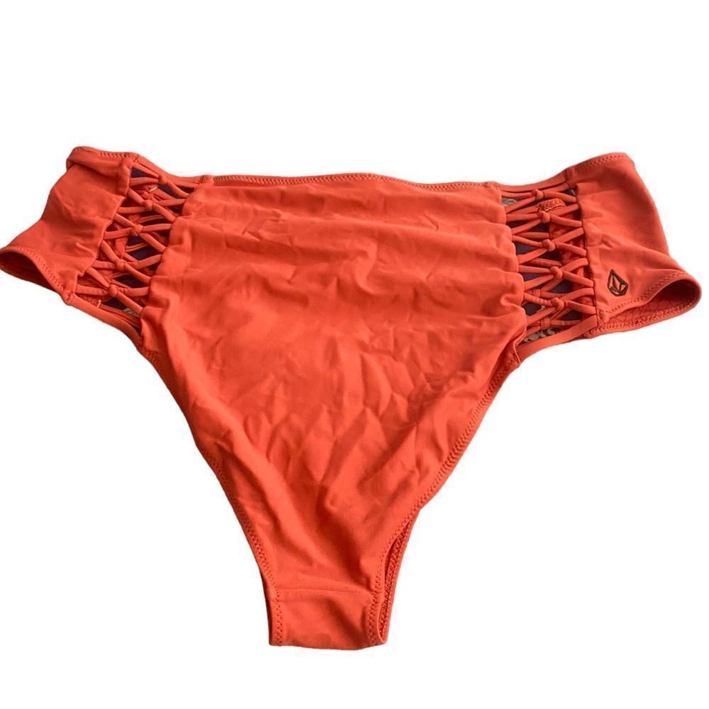 High Waisted Volcom Simply Solid Retro, Rust Cuto… - image 7